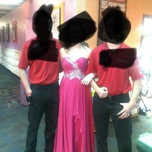 Night moves pink prom dress